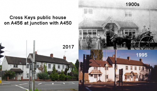 A450/A456 junction - Cross Keys public house