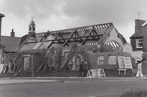 Demolition of the mission hall