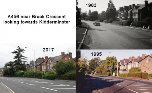 Right hand side of A456 near Brook Crescent looking towards Kidderminster