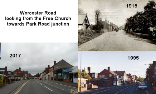 Worcester Rd looking from Free Church towards Park Road